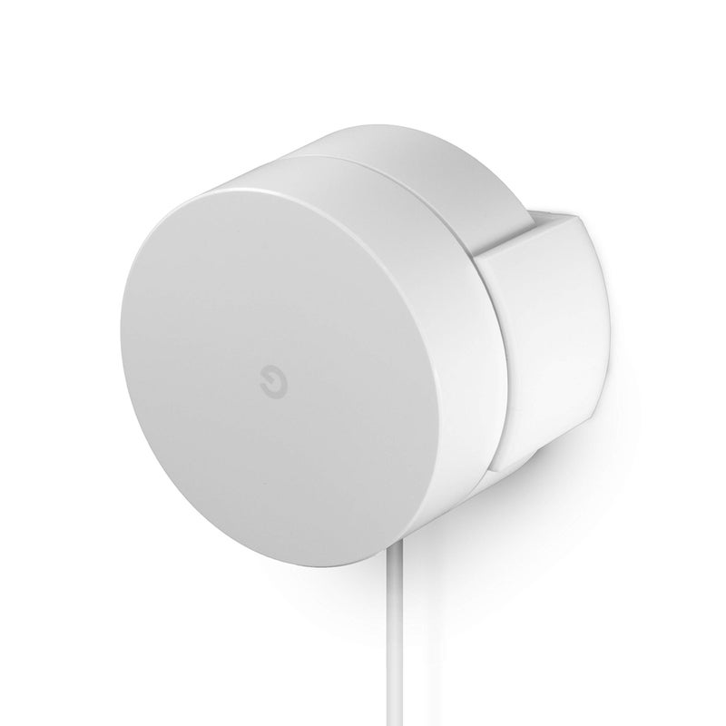 BRAINWAVZ Screwless Wall & Ceiling Mount for Google WiFi Home Mesh System Holder, No Tools Required, Easy to Install, No Mess, No Drilling, Strong VHB Adheasive Mount, White - Image 1